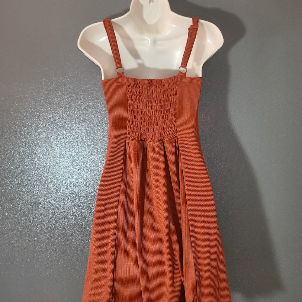 Vintage No Boundaries Rust Orange Button Down Cor… - image 5